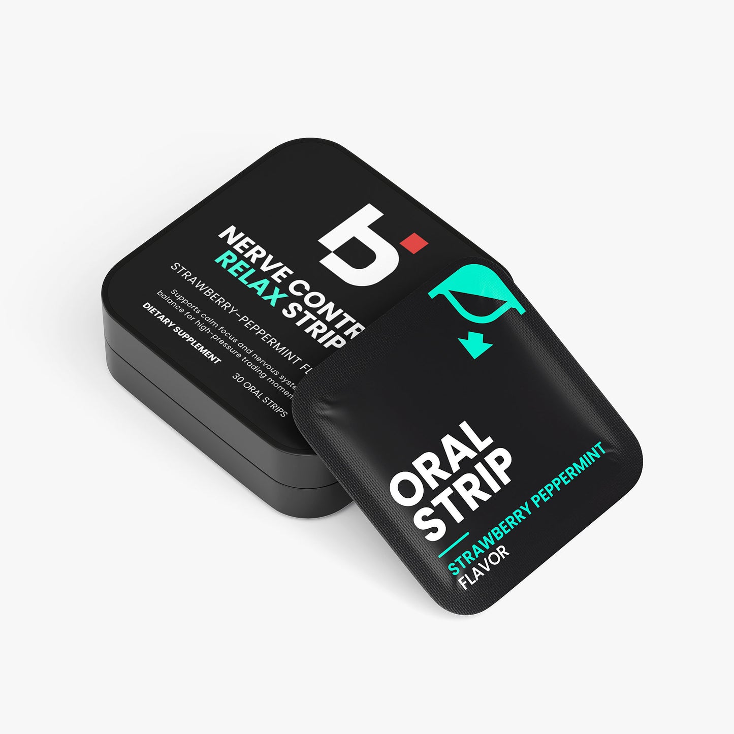 NERVE CONTROL Relax Strips (Strawberry-Peppermint)