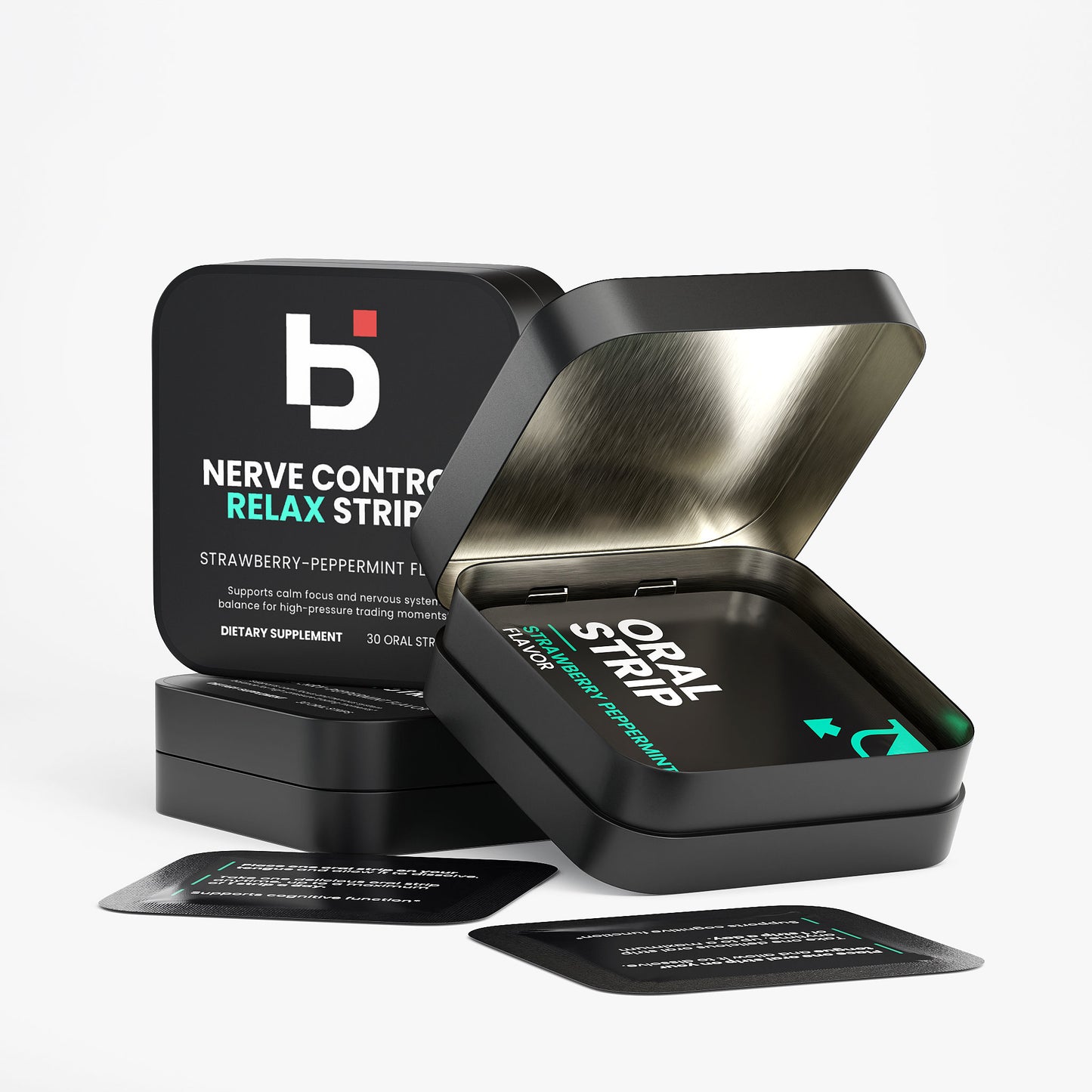 NERVE CONTROL Relax Strips (Strawberry-Peppermint)