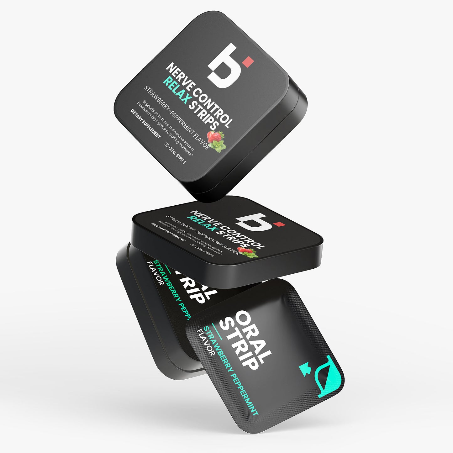 NERVE CONTROL Relax Strips (Strawberry-Peppermint)
