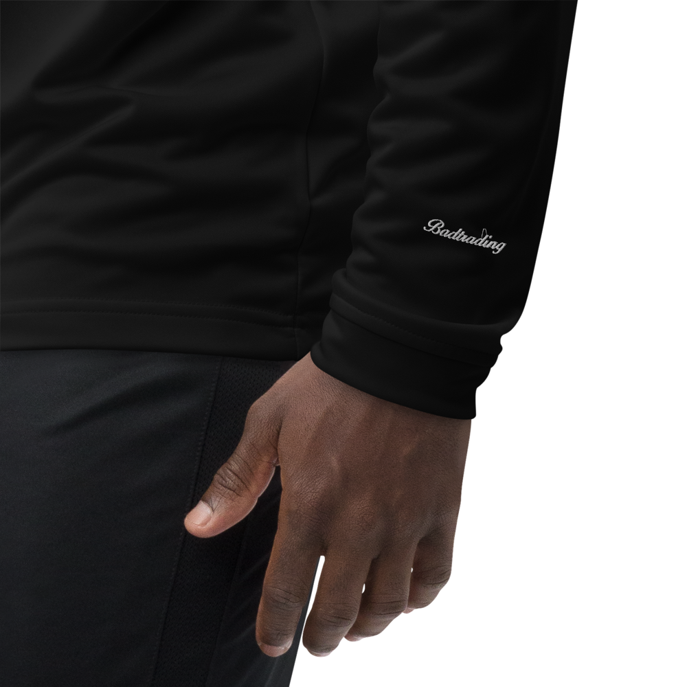 Bad Trading Embroidered Adidas Quarter Zip - Black