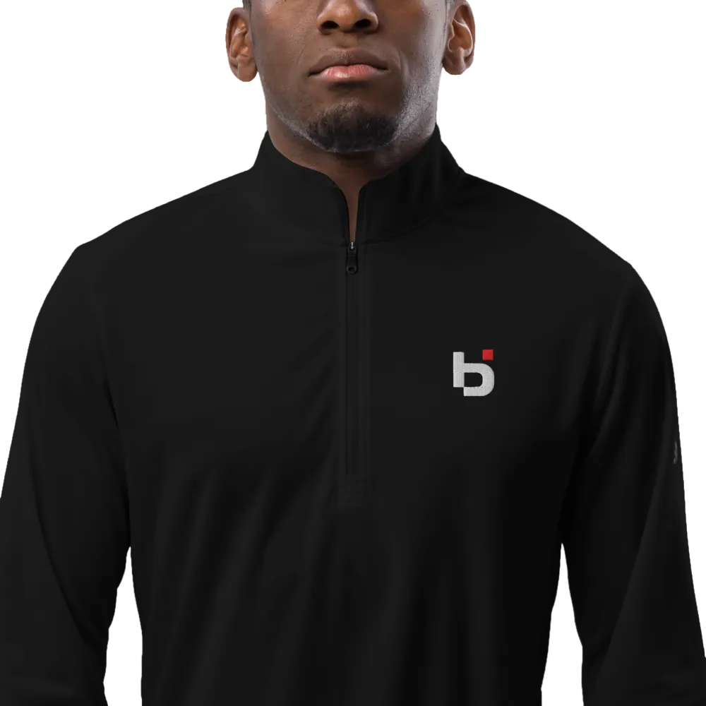 Bad Trading Embroidered Adidas Quarter Zip - Black